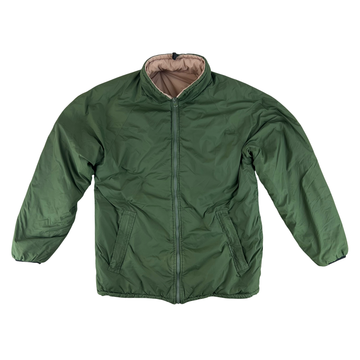 British Army Reversible Thermal Olive Green / Tan Quilted Jacket - Large