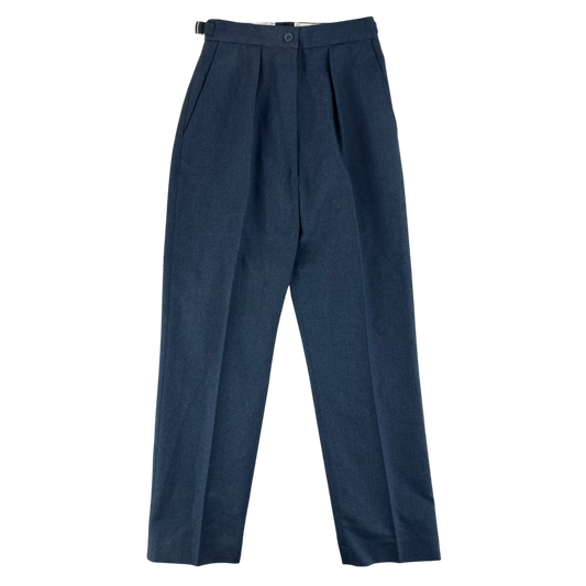 British RAF Women's 72 Pattern Lightweight Blue-Grey Dress Trousers - W28 L29.5