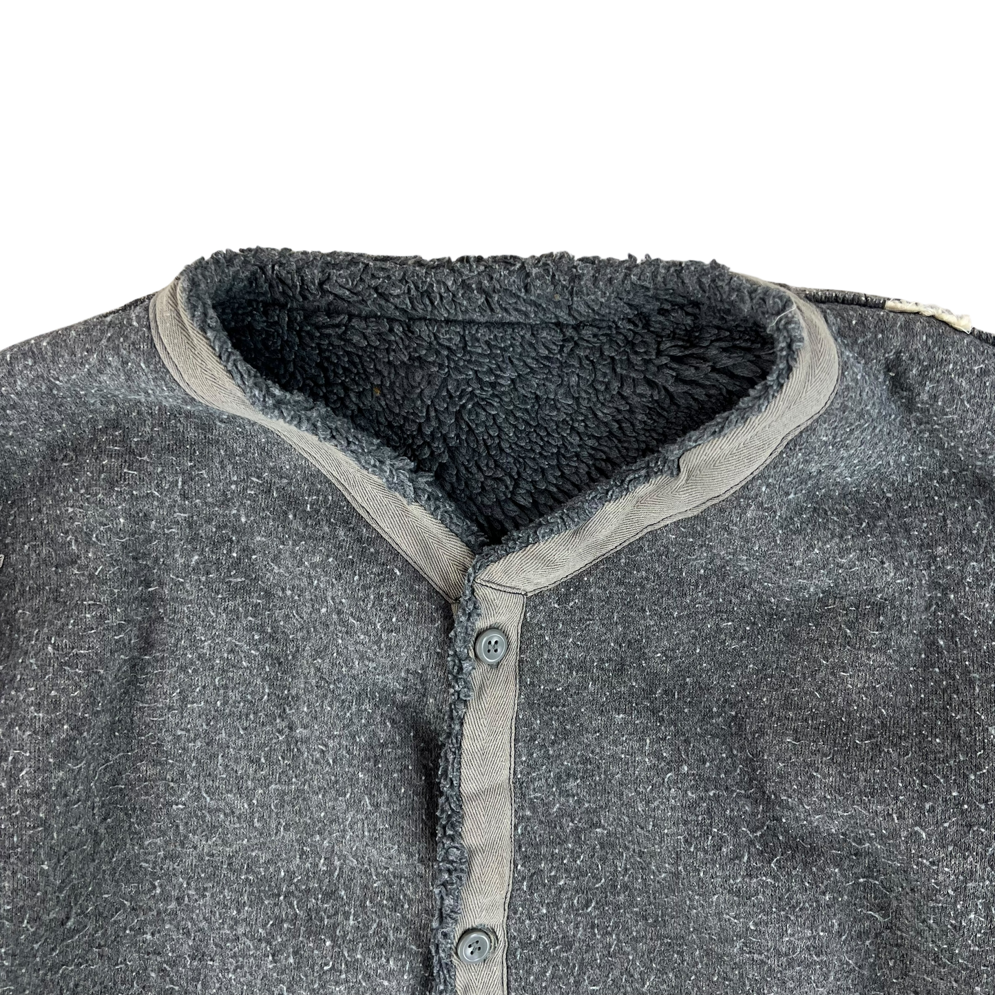 Czechoslovak Army Faux Fur Jacket Liner Cardigan M85 - Large