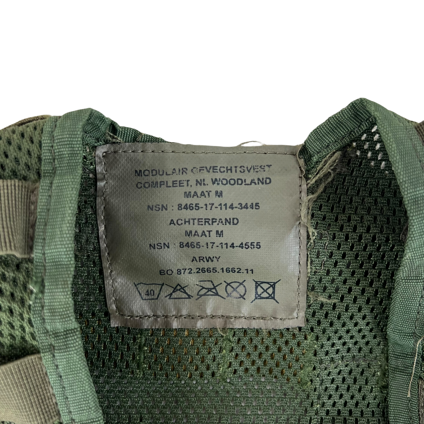 Dutch Army M93 DPM Woodland Camouflage Tactical Webbing Vest - Medium
