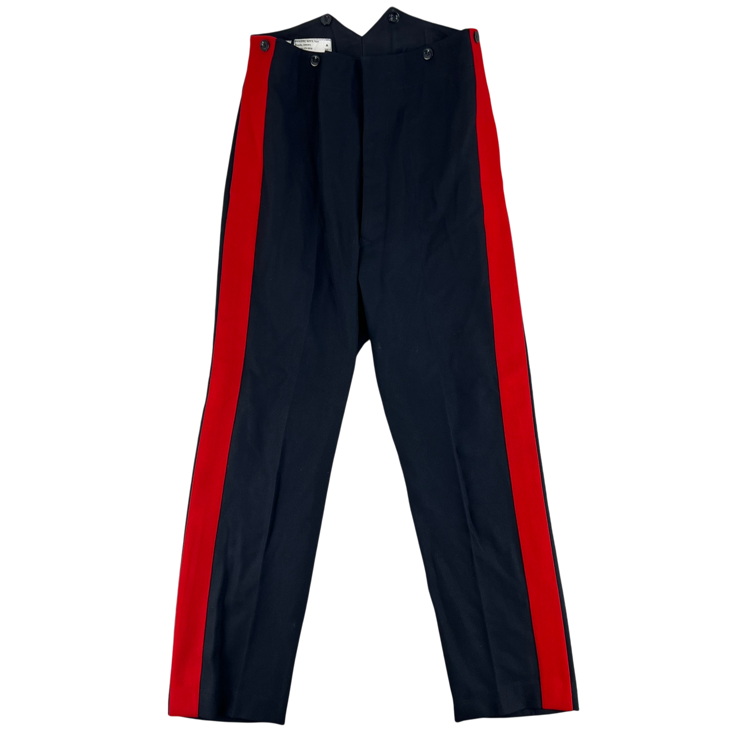 British Army Footguards Officers' Black Red Stripe Trousers - W34 L32
