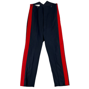 British Army Footguards Officers' Black Red Stripe Trousers - W34 L32