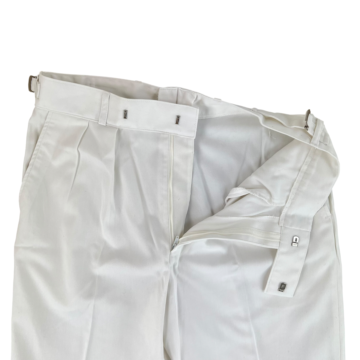 British Royal Navy Officer's White Class I & Class III Dress Trousers - W34 L30.5