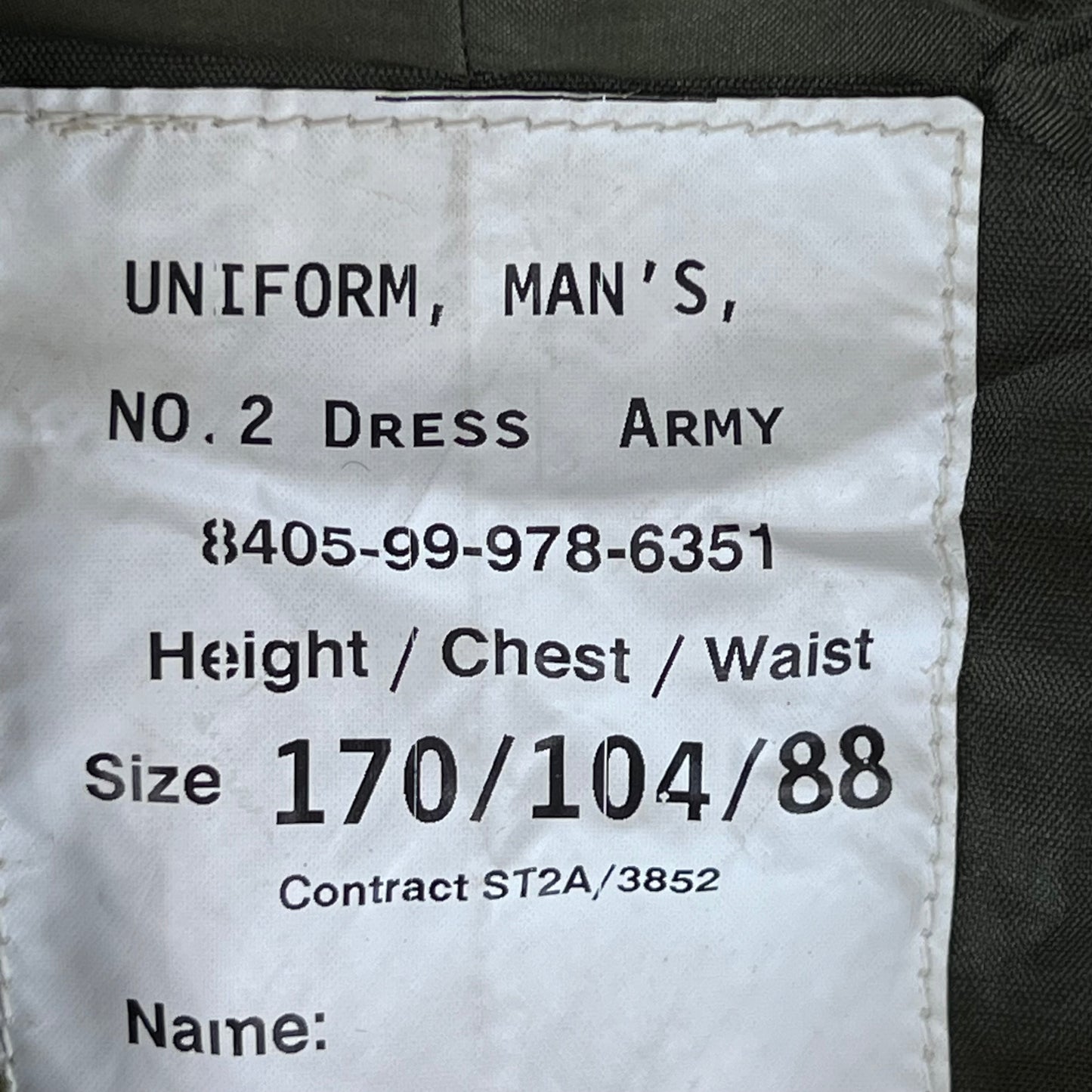 British Army Old Pattern No. 2 Olive Green Dress Jacket - Queen's Gurkha Signals - Medium 170/104