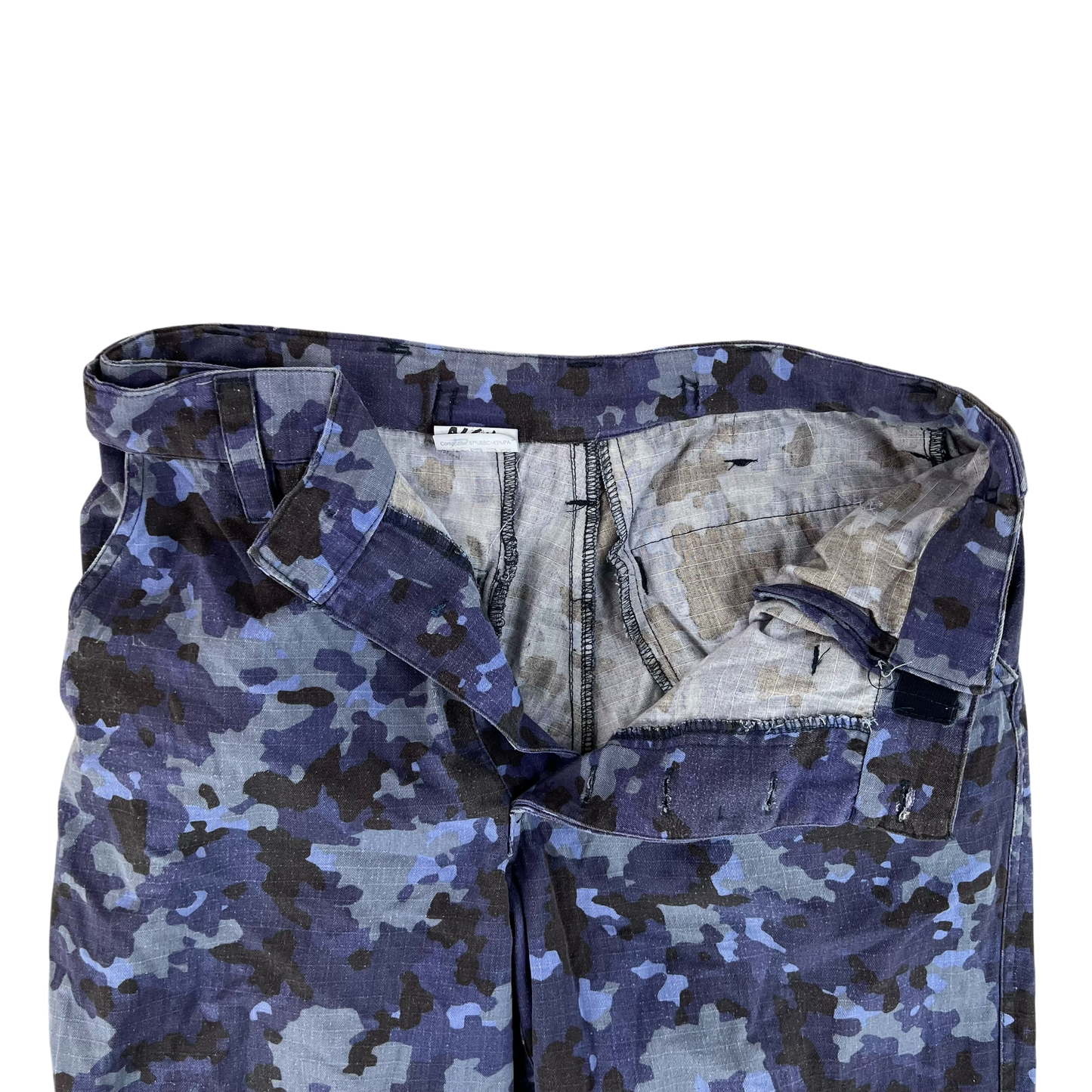 Romanian Navy M2017 Blue Camouflage Ripstop Trousers - W33 L24