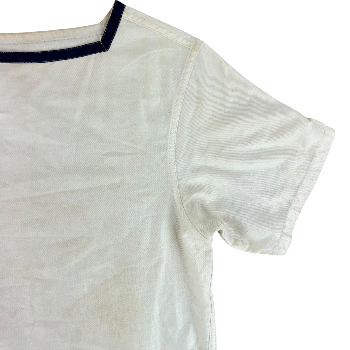 British Royal Navy 40s White Jumper Sailor's Top - Small