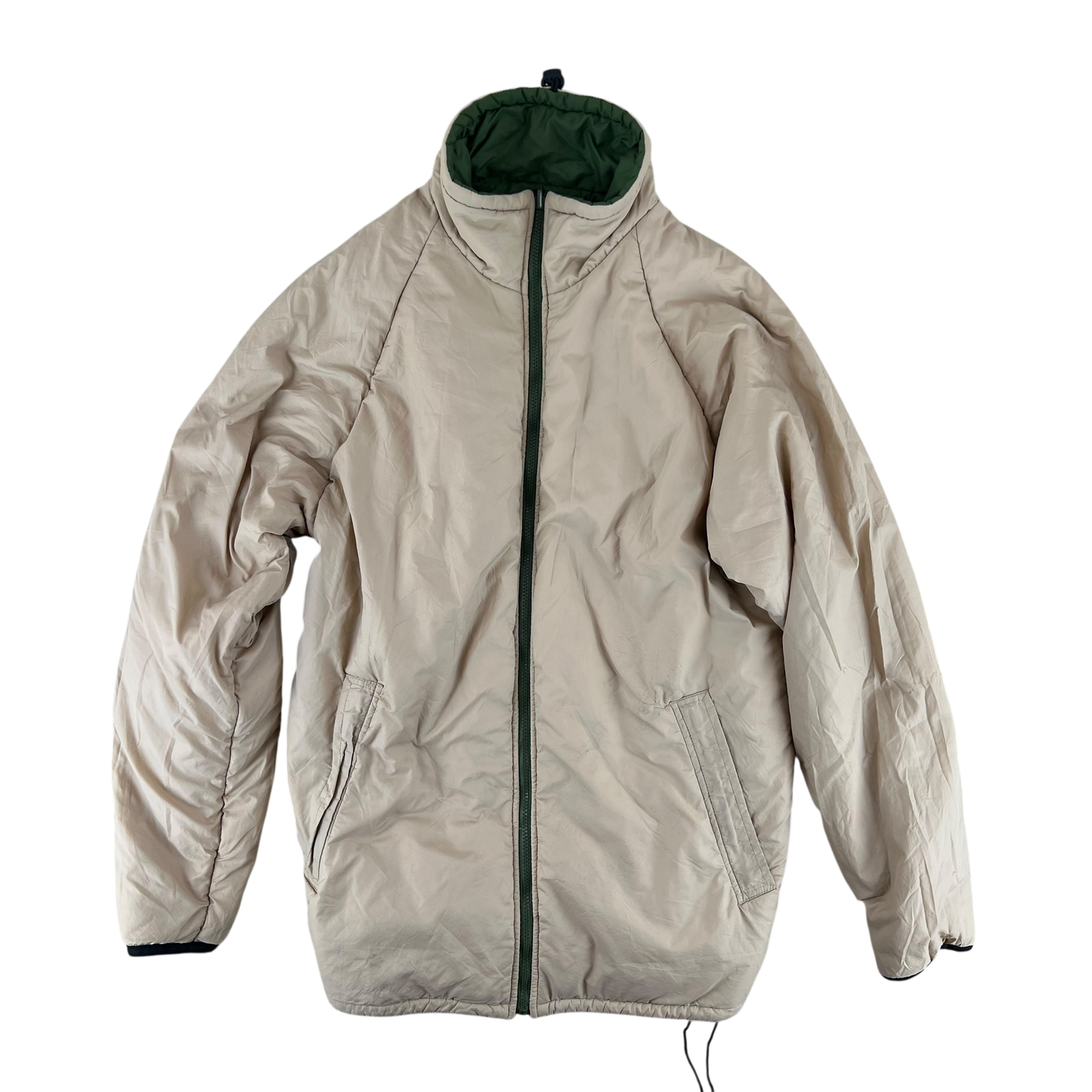 British Army Reversible Thermal Olive Green / Tan Quilted Jacket - Medium
