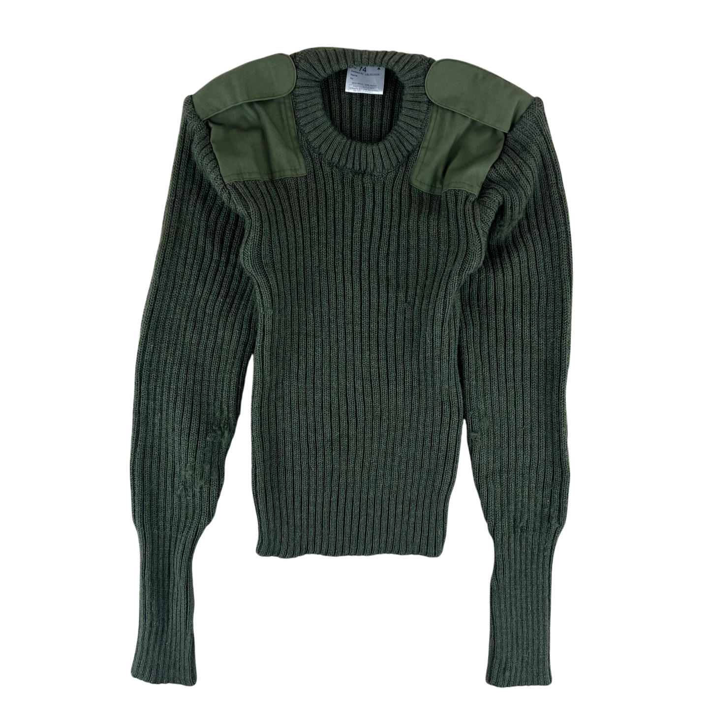 British Army Olive Green Pullover Jumper - X Small 74cm