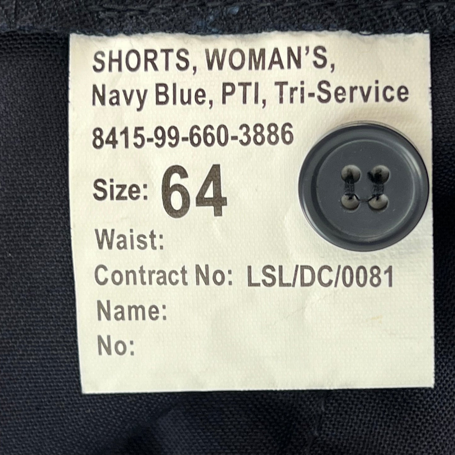 British Army / Tri-Services Women's Navy Blue PTI Shorts - W25
