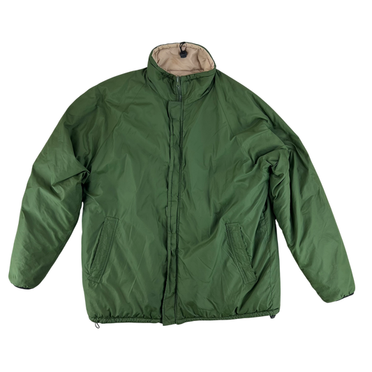 British Army Reversible Thermal Olive Green / Tan Quilted Jacket - X Large