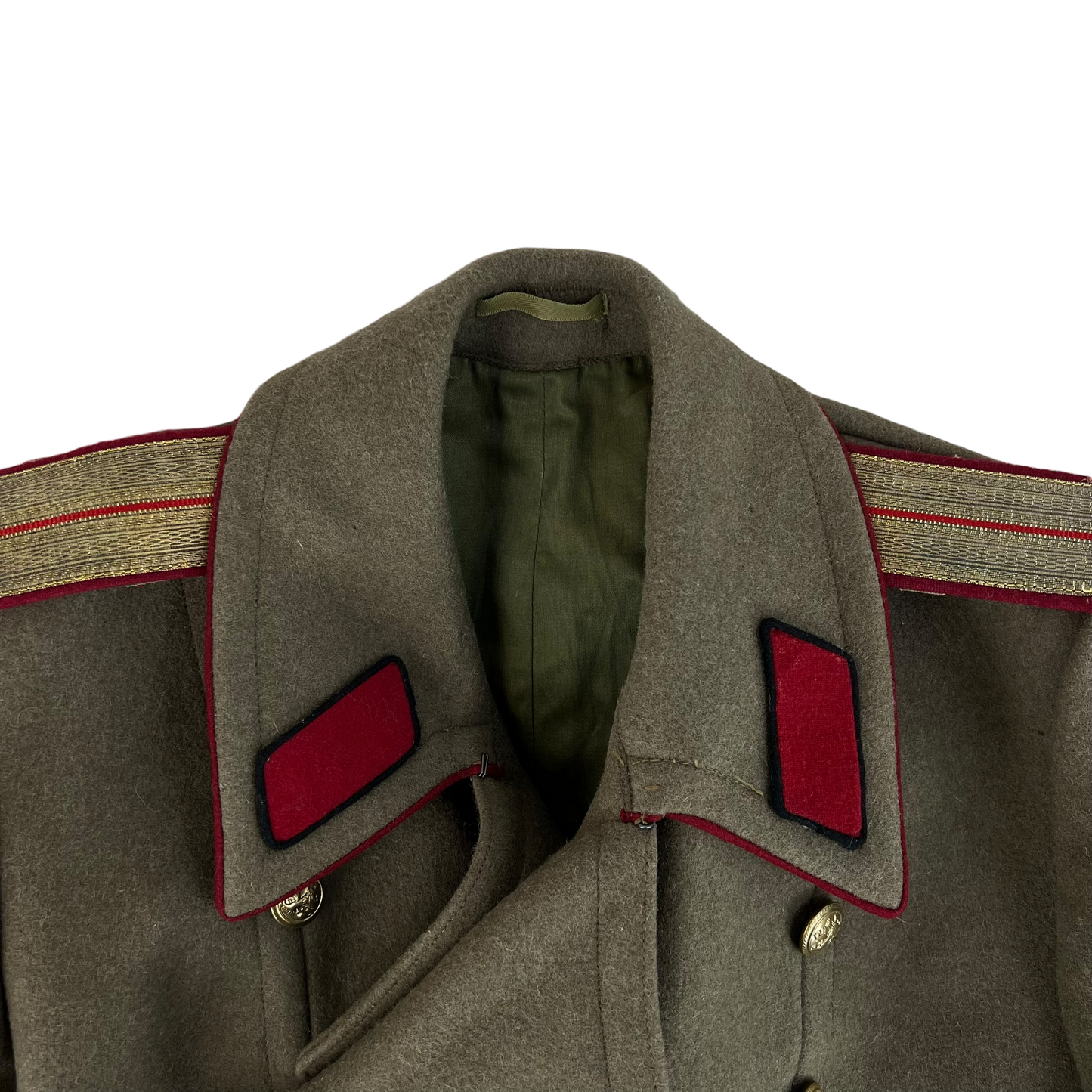 Bulgarian Army Officer's Khaki Wool Greatcoat - Small