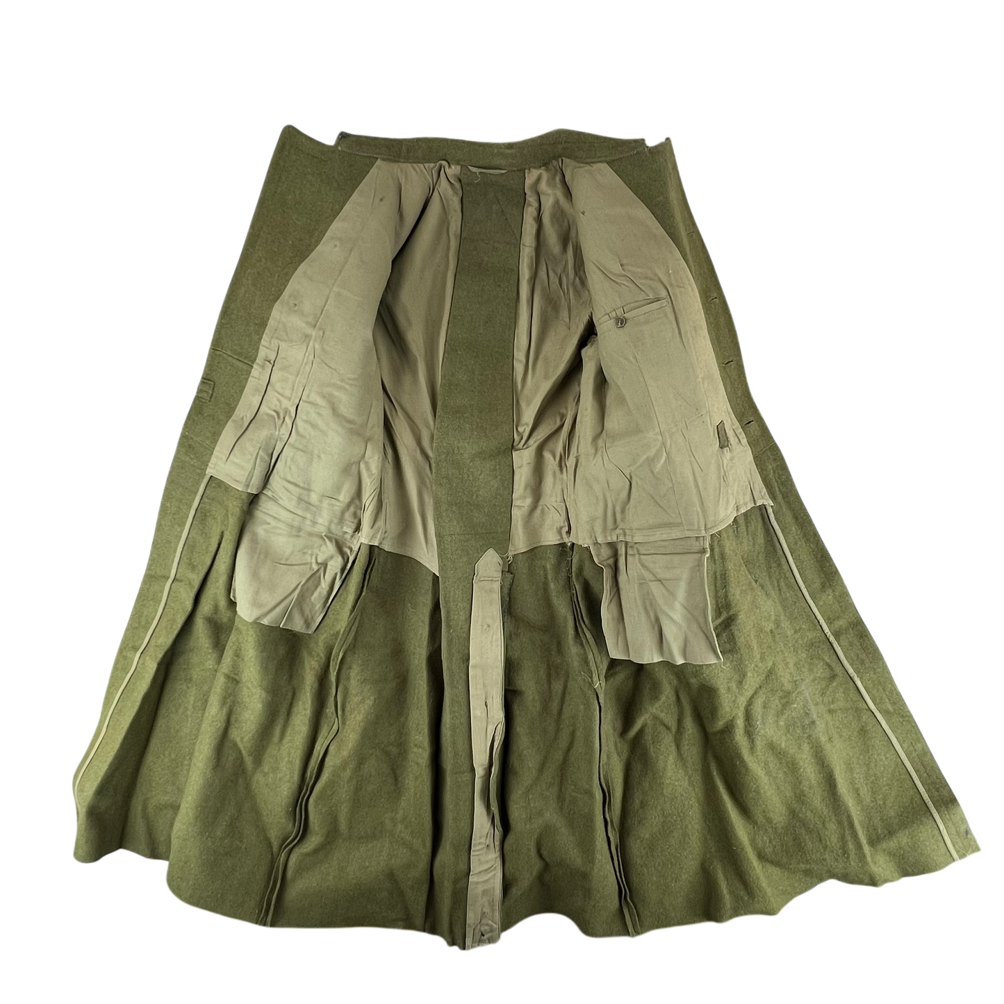 Romanian People's Army Khaki Wool Greatcoat - Medium