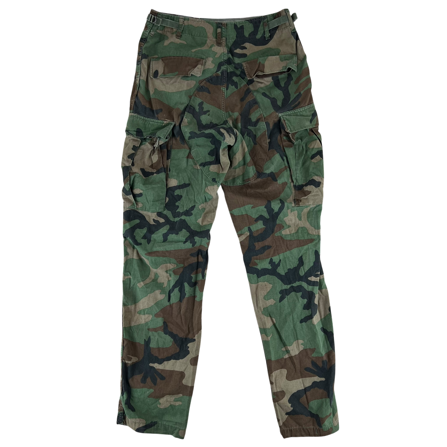 US Army Vintage M81 Woodland Camo Ripstop BDU Combat Trousers - W31 L33