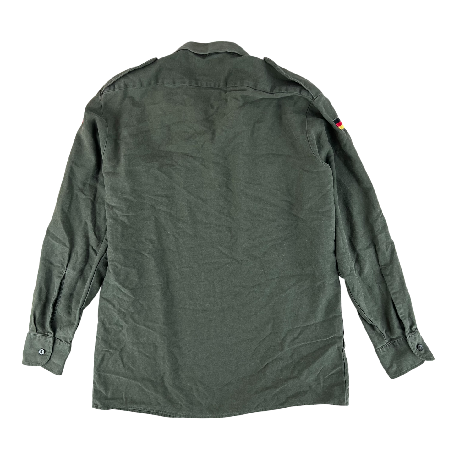 German Army Olive Green Long Sleeve Field Shirt - Large GrNr4