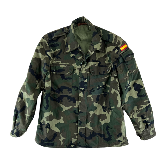 Spanish Army M02 Leaf Camouflage Quilted Jacket - Large