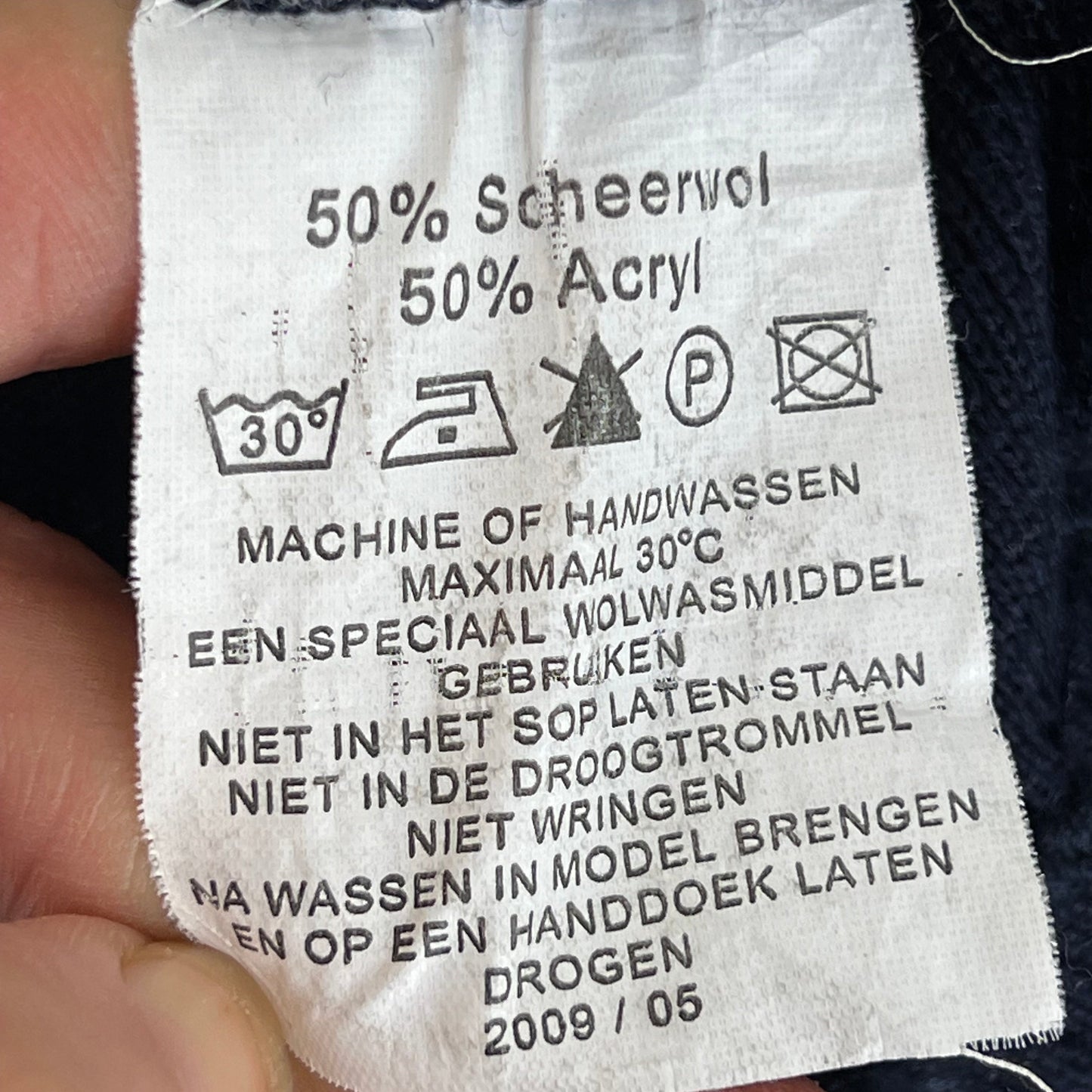 Dutch Navy Blue Turtleneck Pullover Jumper - Medium