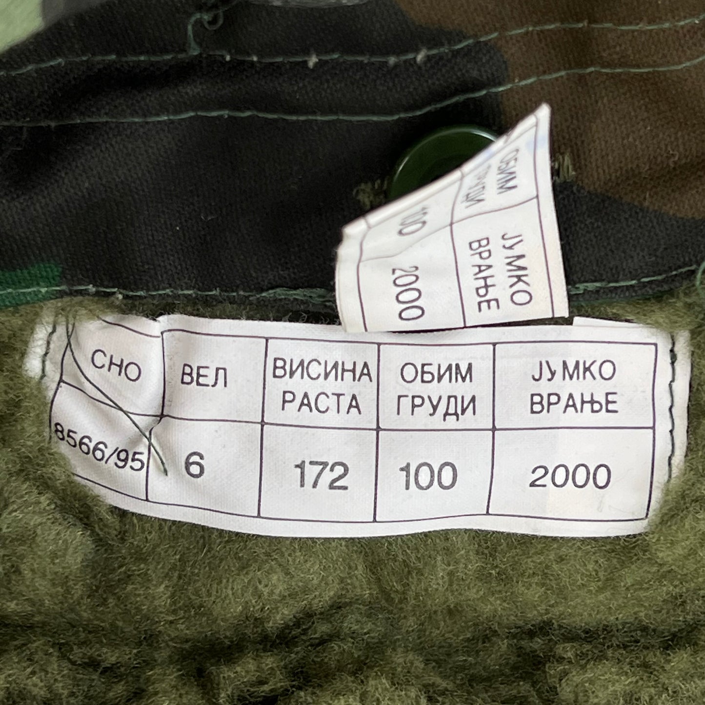 Serbian Army M93 Oak Leaf Camouflage Parka w/ Thermal Liner - Medium 172/100