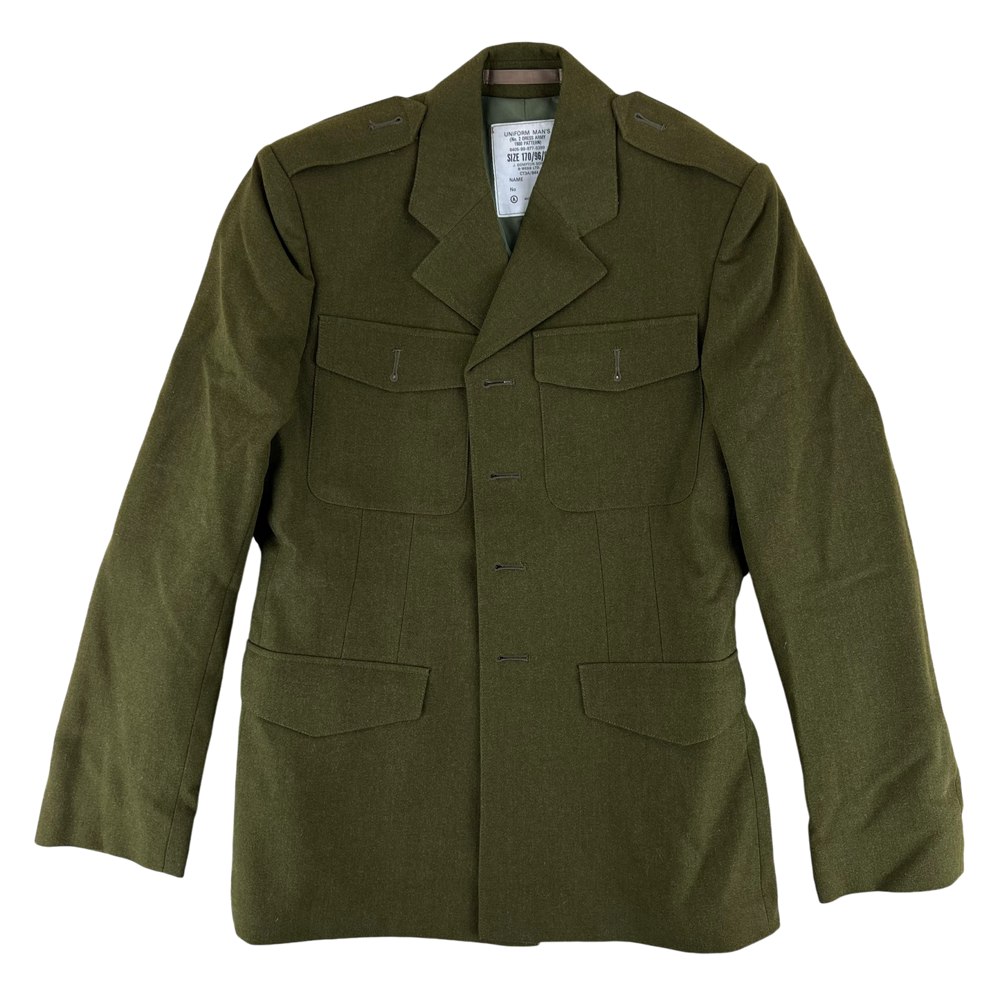 British Army Old 1980 Pattern No. 2 Olive Green Dress Jacket - 170/96