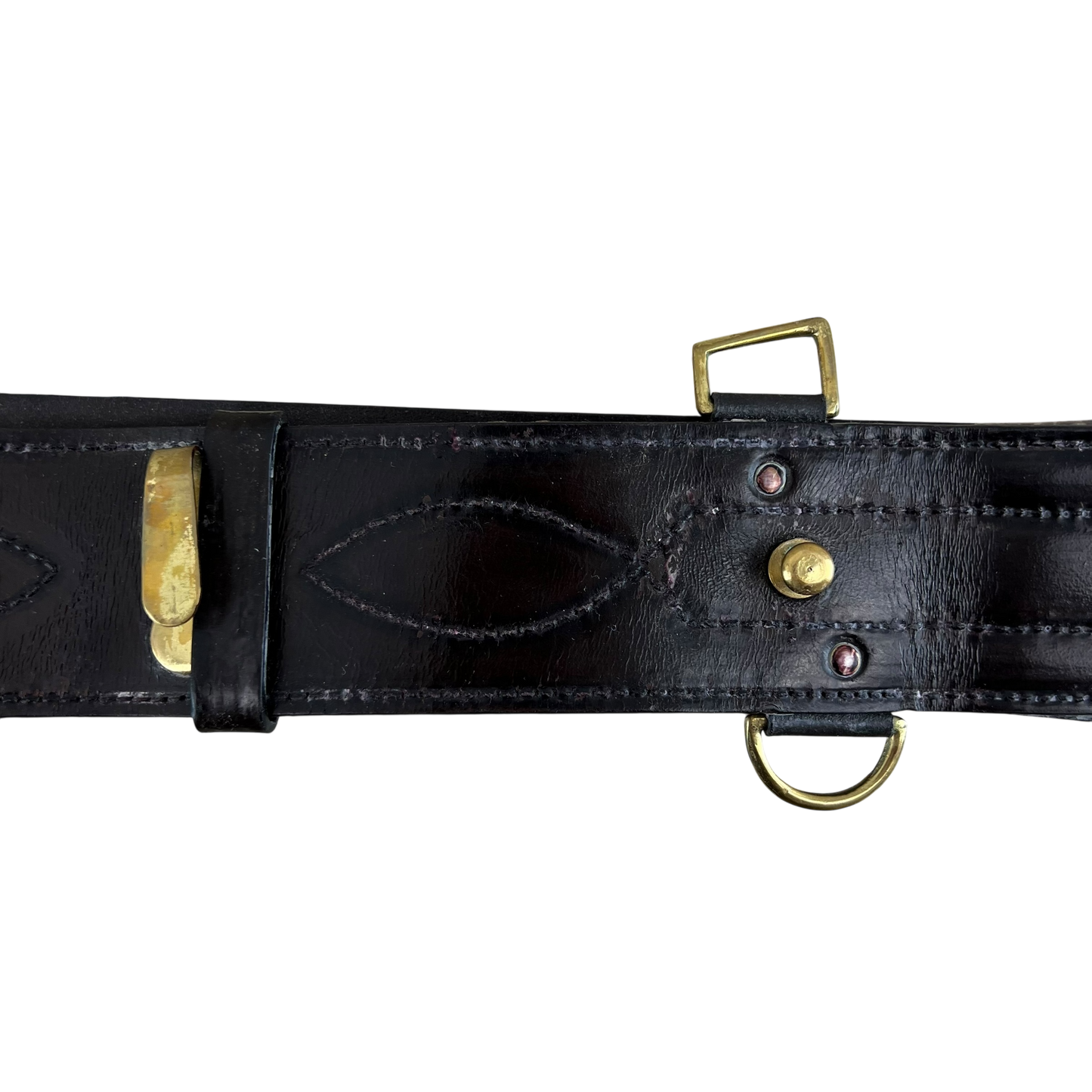 British Army Dark Brown Leather Belt - Large