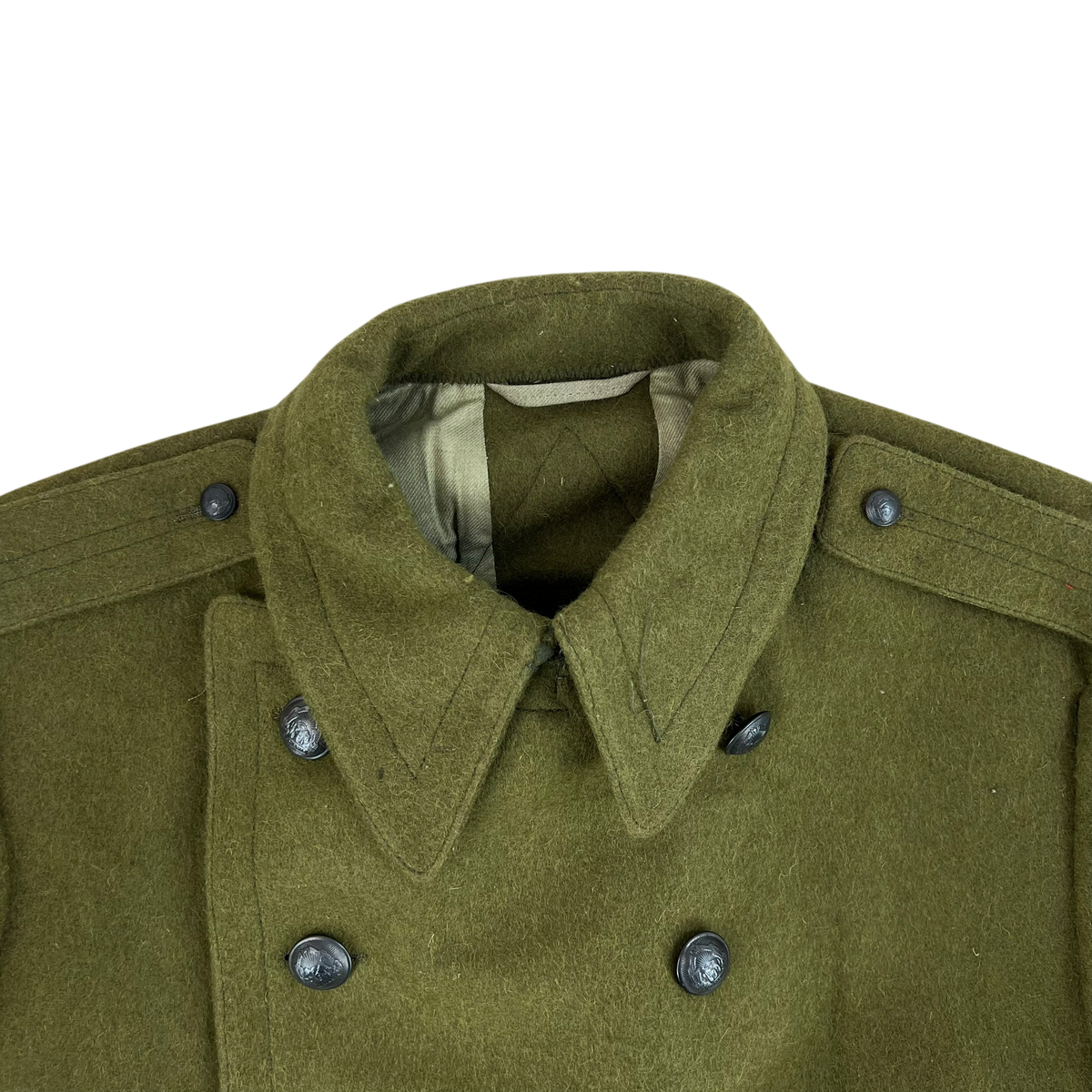 Romanian People's Army 80's Khaki Wool Greatcoat - Medium