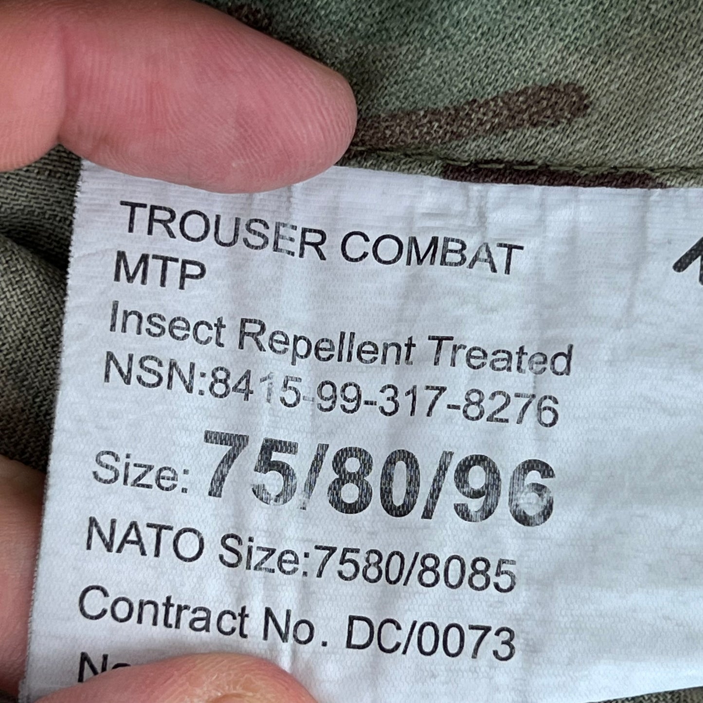 British Army MTP Camouflage Combat Trousers - W32 L28.5