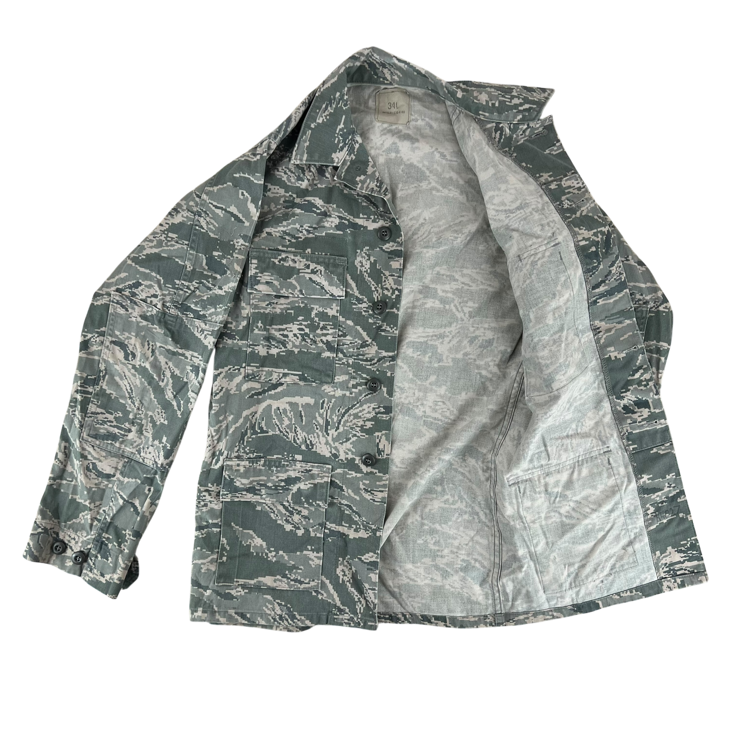 US Air Force Digital Tiger Stripe Pixel Camouflage BDU Combat Jacket - Small