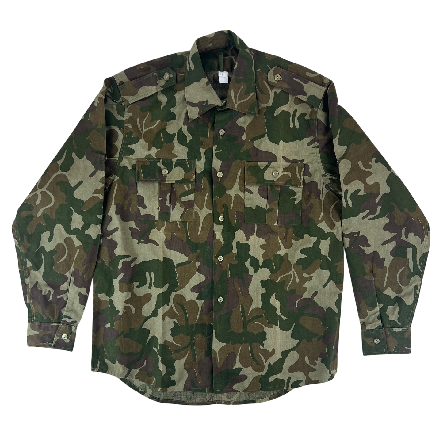 Romanian Army M1990 "Leaf" Camouflage Long Sleeve Shirt - Large