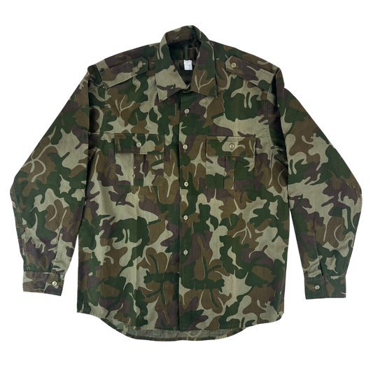 Romanian Army M1990 "Leaf" Camouflage Long Sleeve Shirt - Large