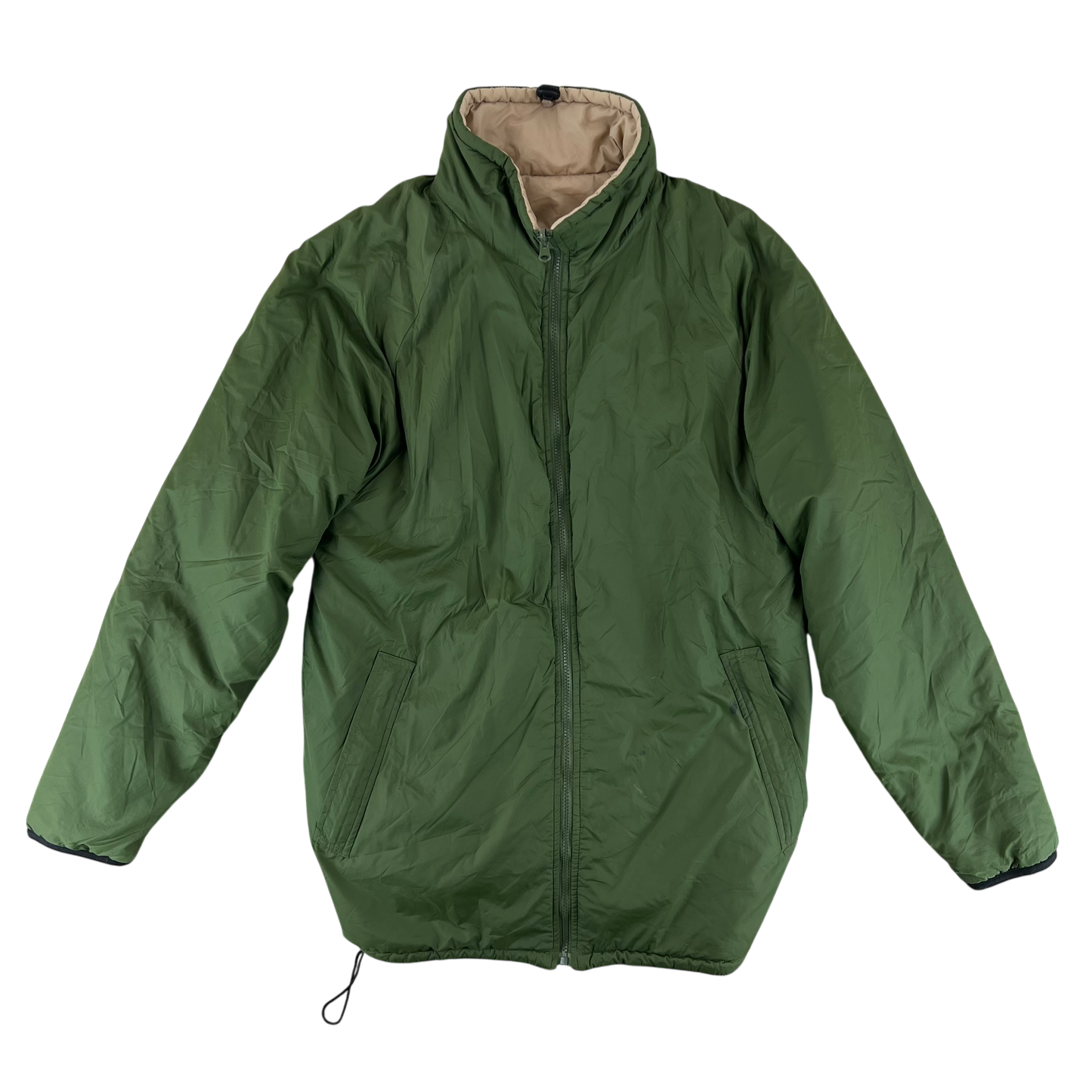 British Army Reversible Thermal Olive Green / Tan Quilted Jacket - Medium