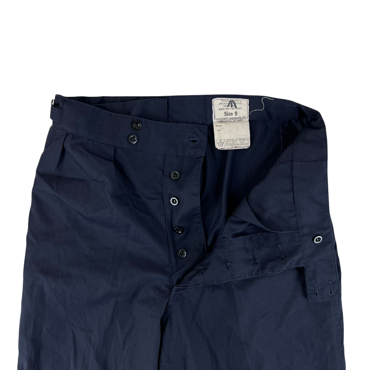 British Royal Navy Poly-Cotton Working Dress Trousers - W32 L31