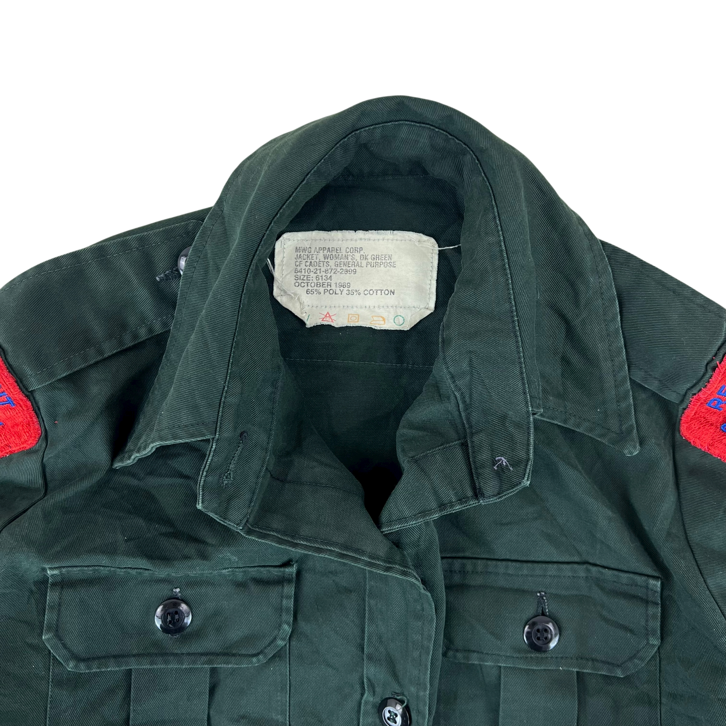 Canadian Army Women's 80's Green CF Cadets Safari Jacket - Small