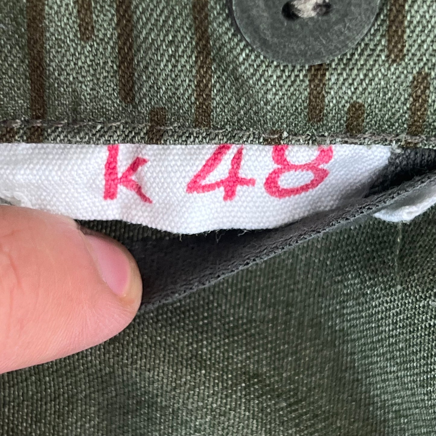 East German Army NVA DDR Raindrop Strichmuster Camouflage Jacket - Medium k48