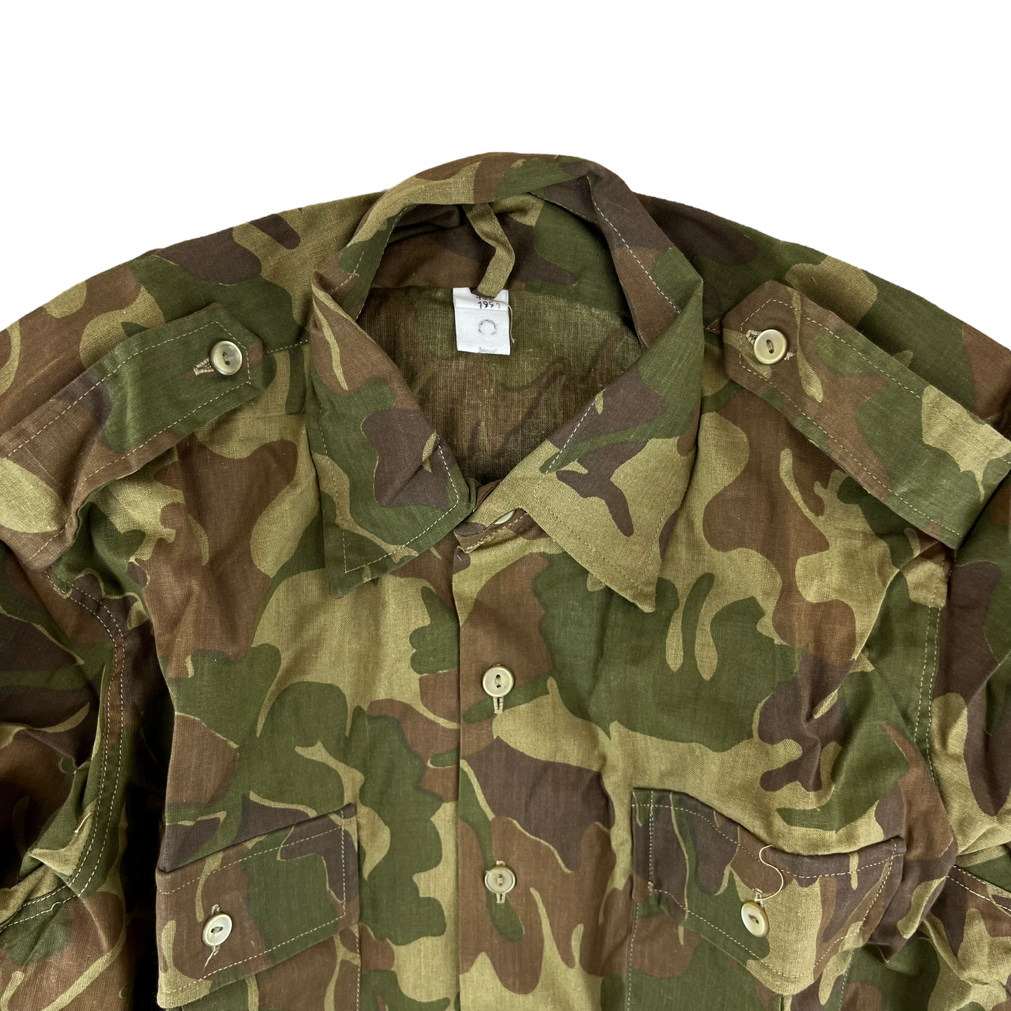 Romanian Army M1990 "Leaf" Camouflage Long Sleeve Shirt - Large