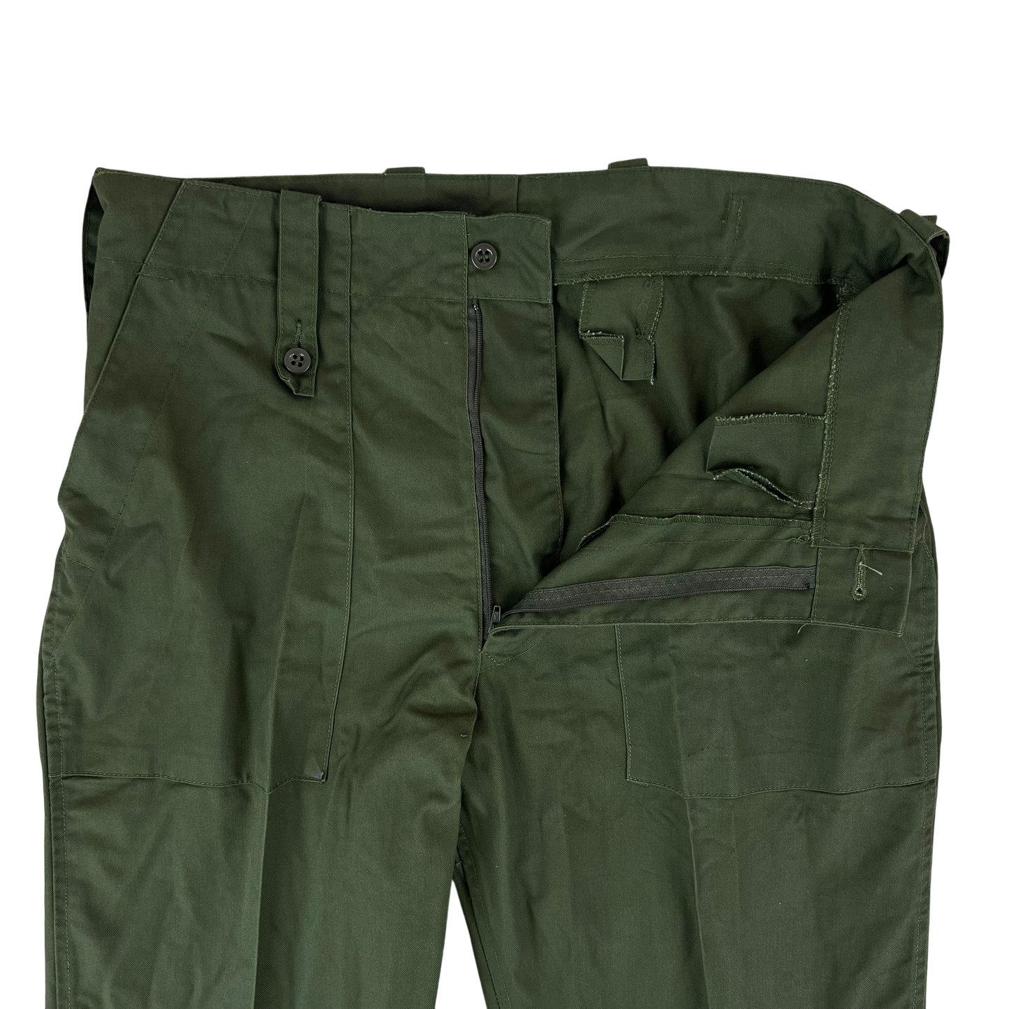 British Army Olive Green Fatigue Work Trousers - W32 L31
