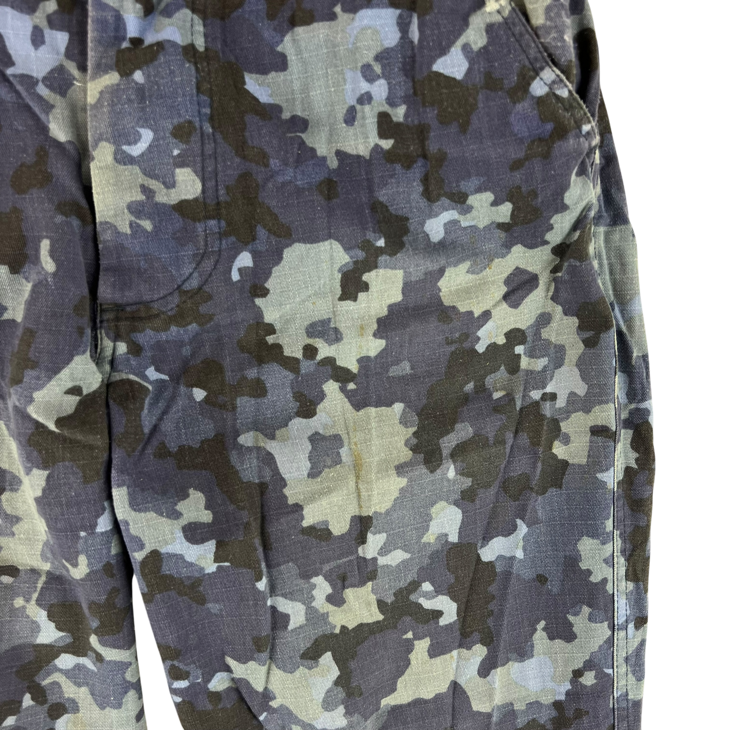 Romanian Navy M2017 Blue Camouflage Ripstop Trousers - W32 L31