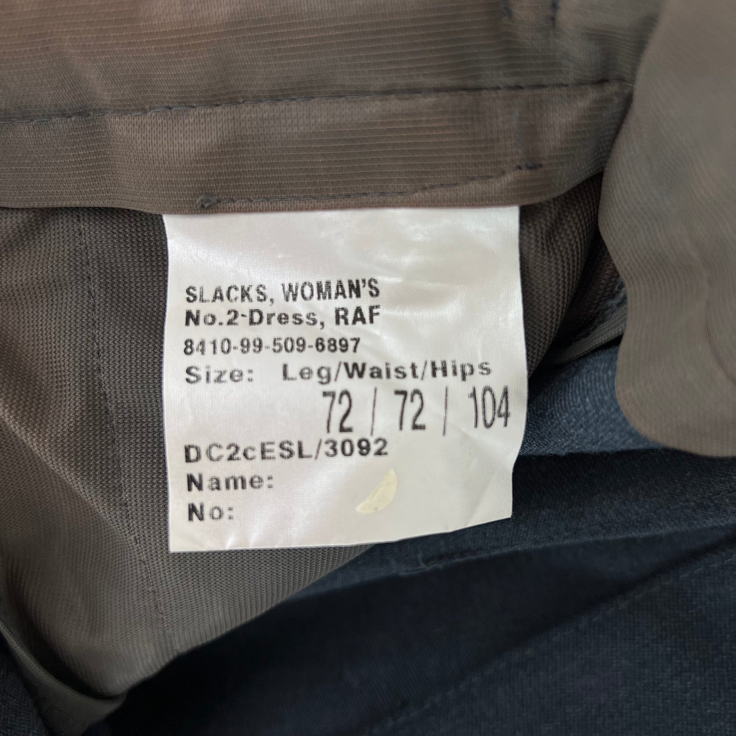 British Royal Air Force Womens No. 2 Dress Slacks - W27 L27.5