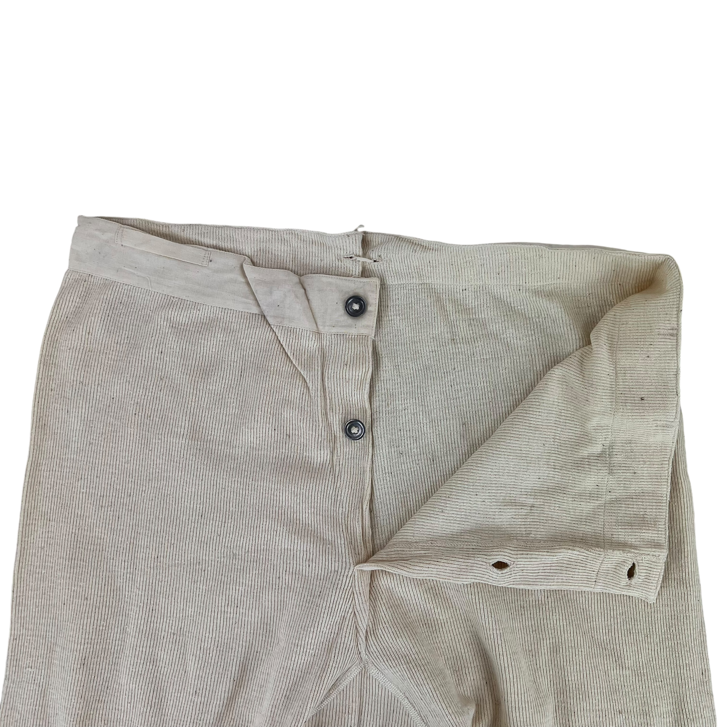 Swedish Army 1940's Vintage Cream Long Johns - W36