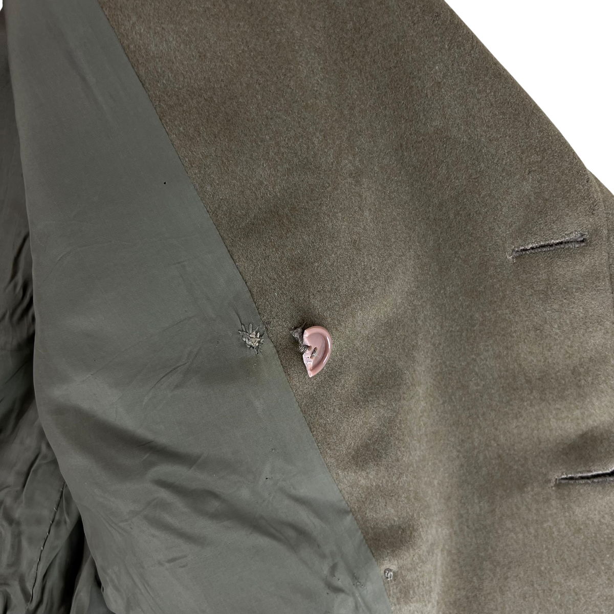 Italian Army 70s Khaki Greatcoat - Medium