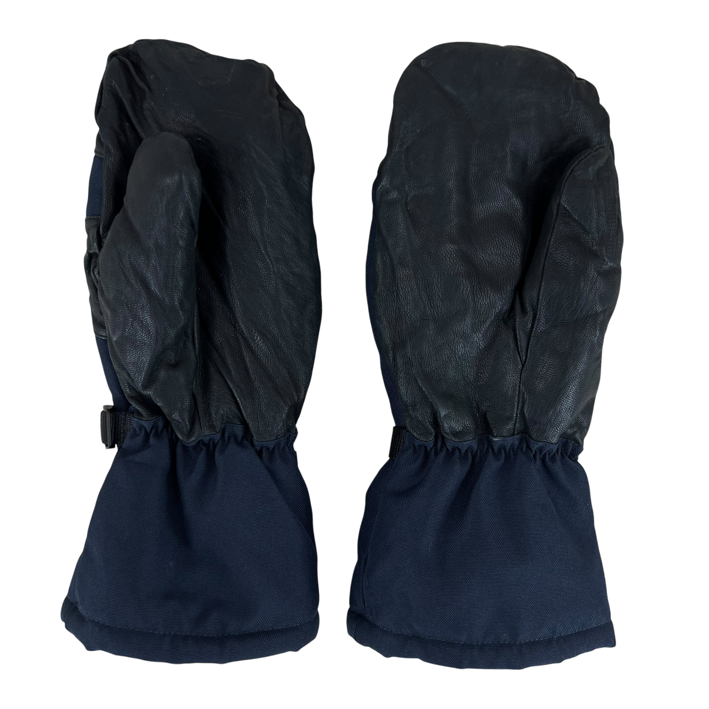 Dutch Army Navy Blue Fur Lined Winter Mittens - Large