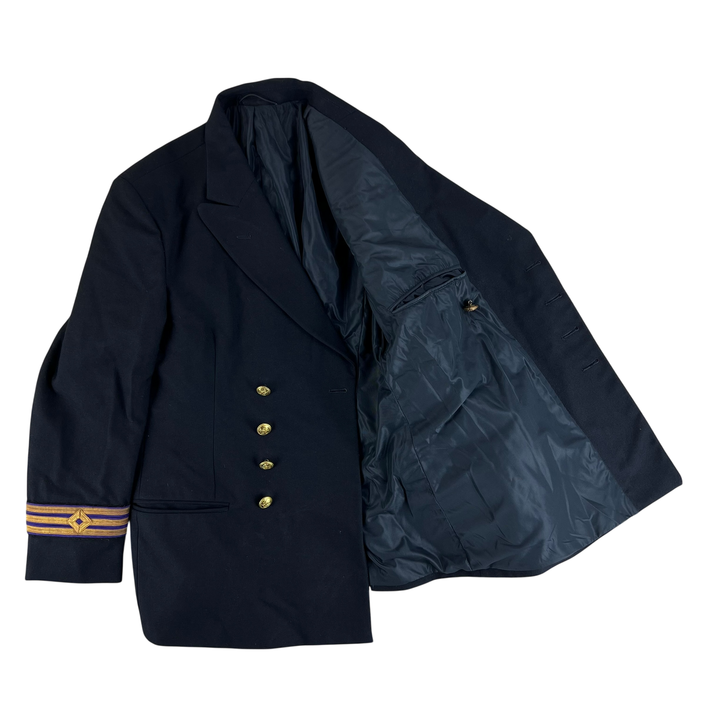 British Merchant Navy Black Dress Blazer Jacket - Medium