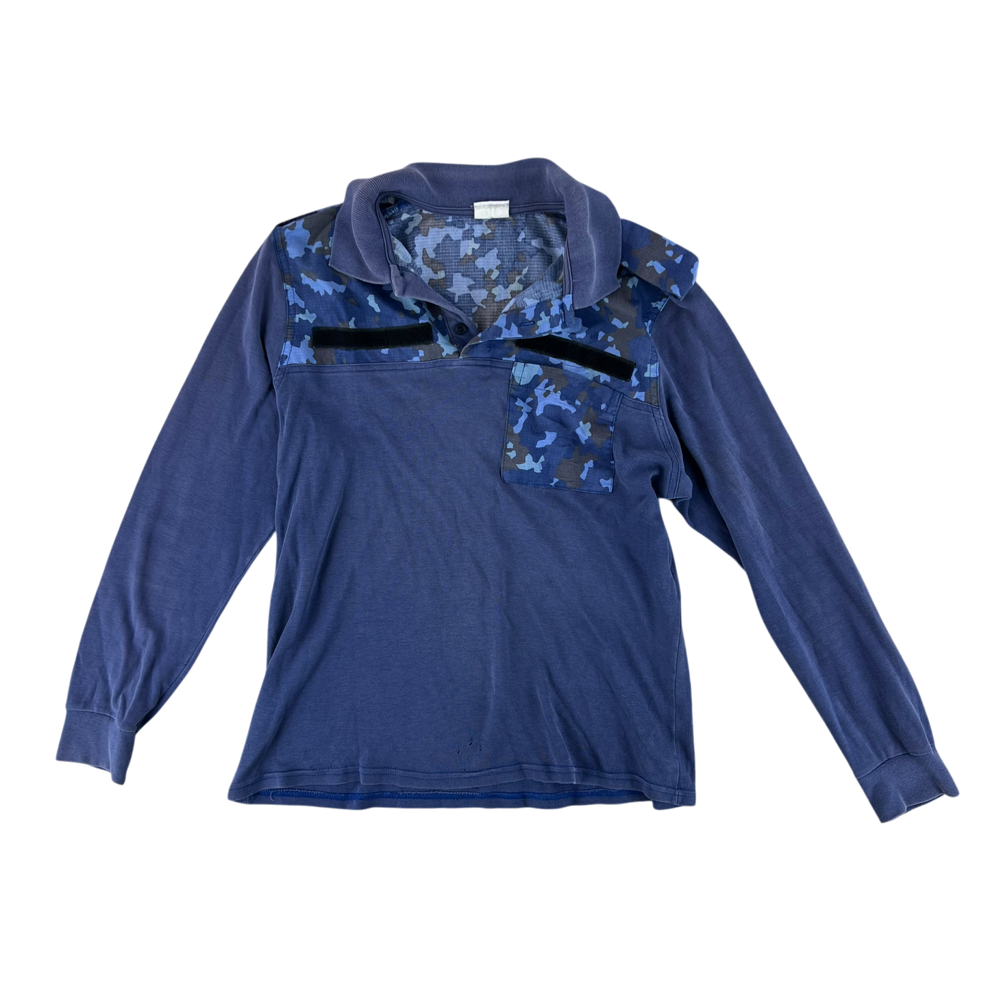 Romanian Navy M2017 Blue Camouflage Polo Top - Medium