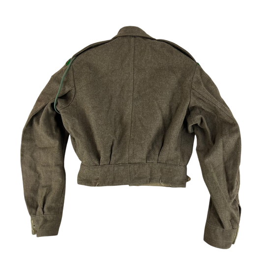 British Army 50s Khaki Ike 1949 Pattern Battle Dress Jacket - RADC - Medium SIZE 13