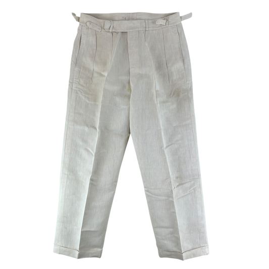 British Merchant Navy 50s Tropical Cream Trousers - W36 L31