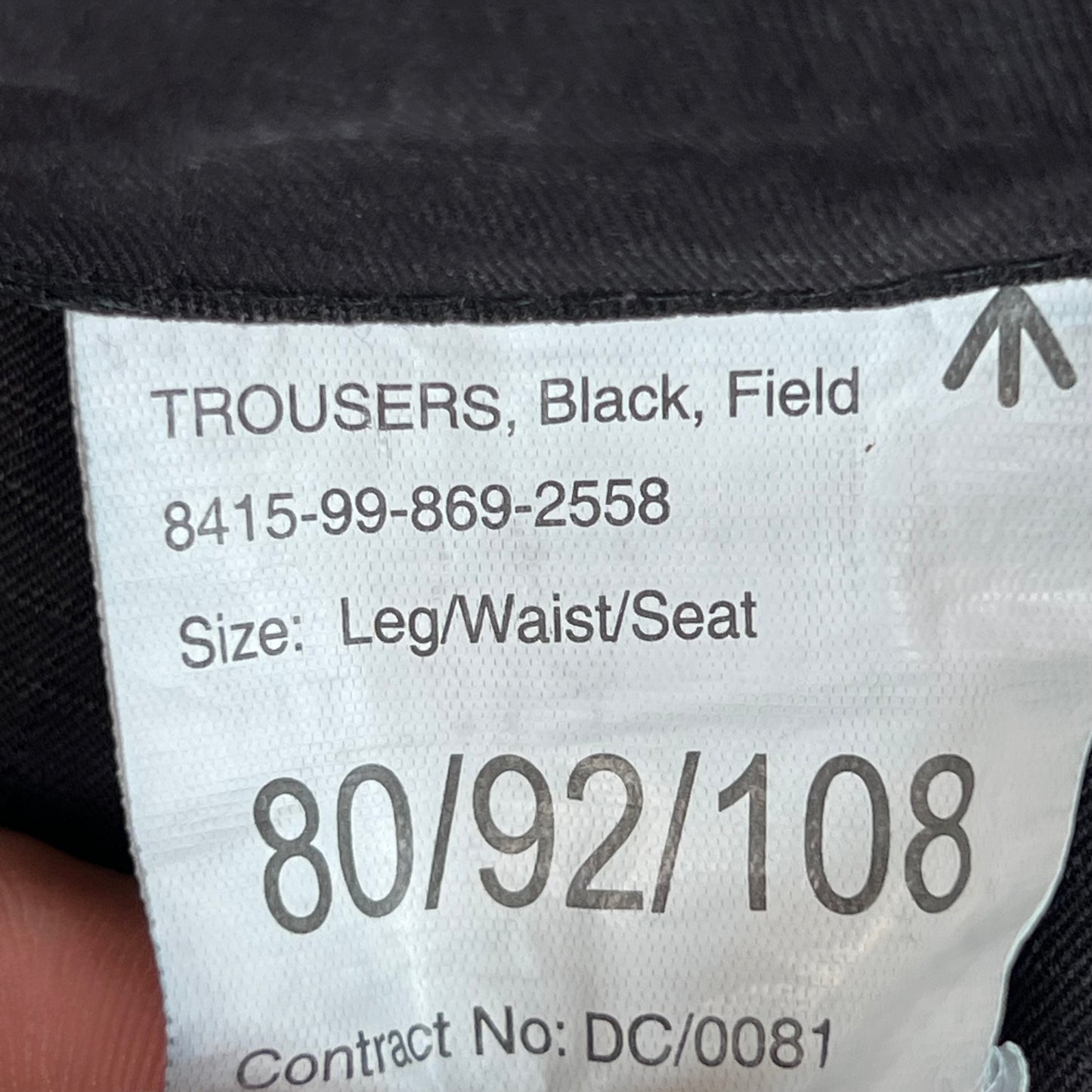 British Army SAS S95 Black Field Trousers - W36 L30