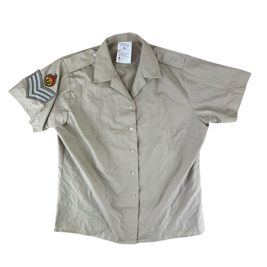British Army Womens Fawn Shirt Short Sleeve - Large 108cm