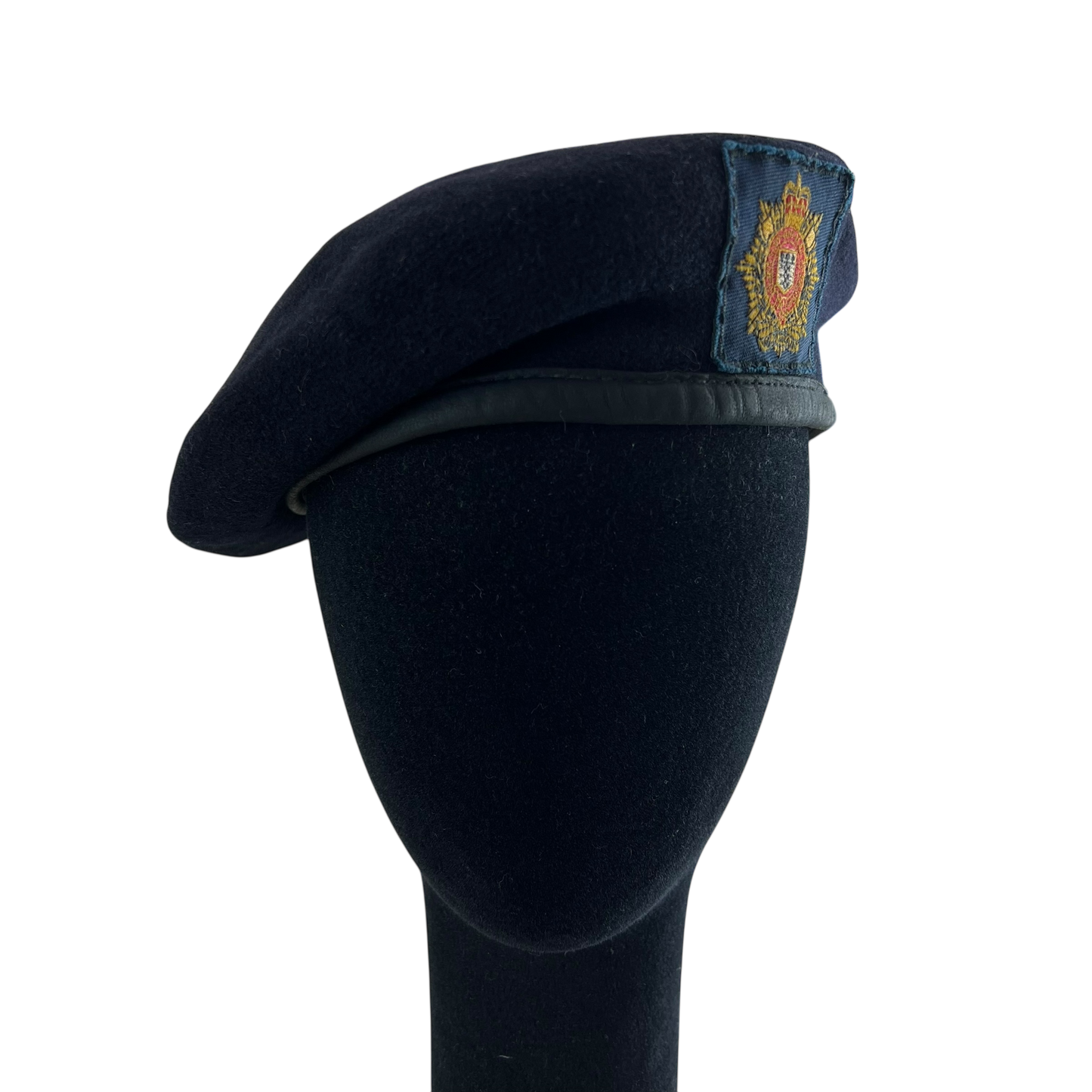 British Army Beret w/ Patch Navy Wool - Royal Logistics Corps - X Small 54cm