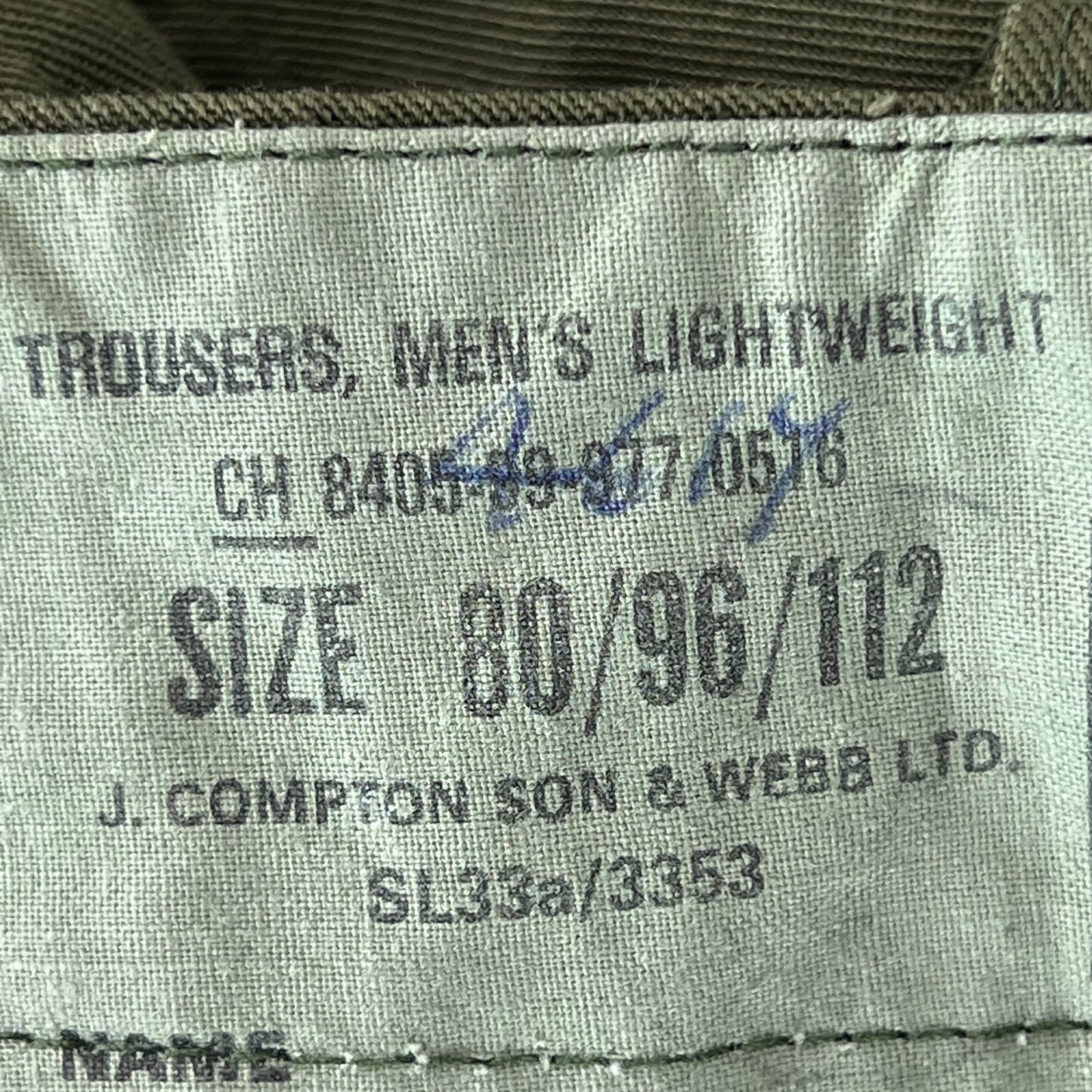 British Army Olive Green Fatigue Work Trousers - W37 L31