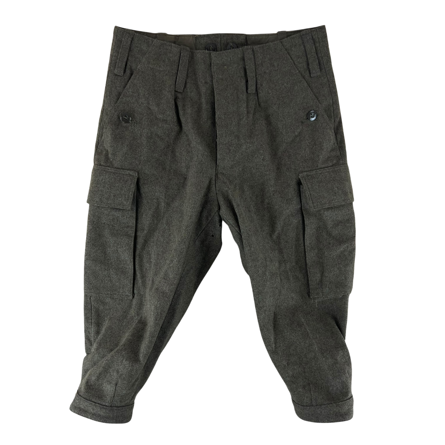 West German Army 80s Green Wool 3/4 Shorts - W31