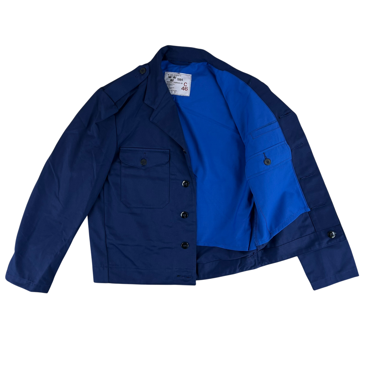Swedish Navy Blue Work Utility Jacket - Medium