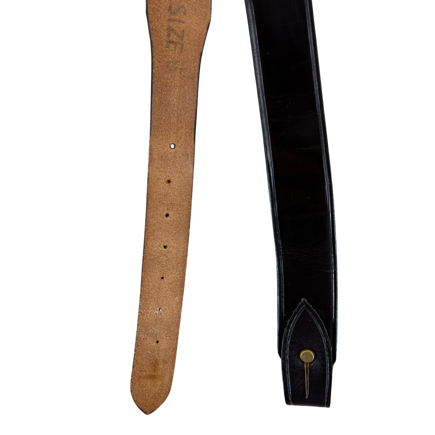 British Army Dark Brown Leather Sam Browne Belt Shoulder Strap - Size 6 L42"